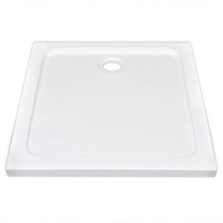 Square ABS Shower Base Tray White 80 x 80 cm