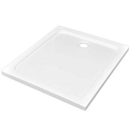 Rectangular ABS Shower Base Tray White 80 x 90 cm