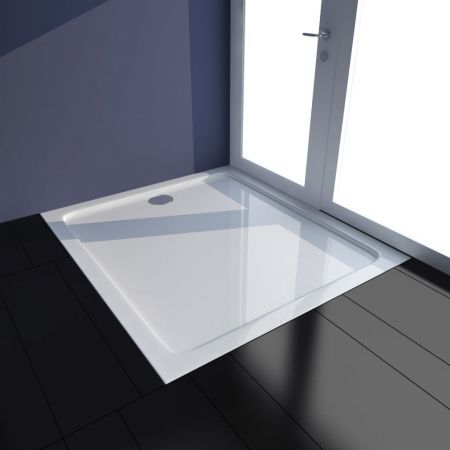 Rectangular ABS Shower Base Tray White 80 x 90 cm