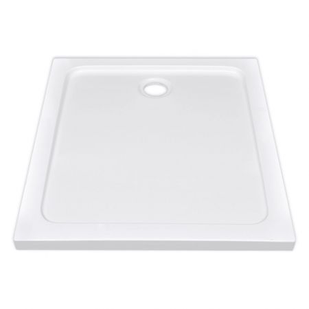 Rectangular ABS Shower Base Tray White 80 x 90 cm