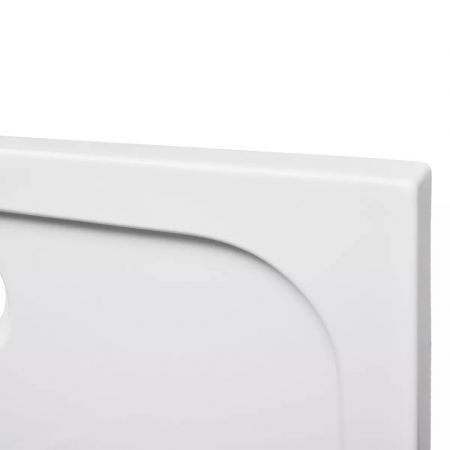 Rectangular ABS Shower Base Tray White 80 x 90 cm