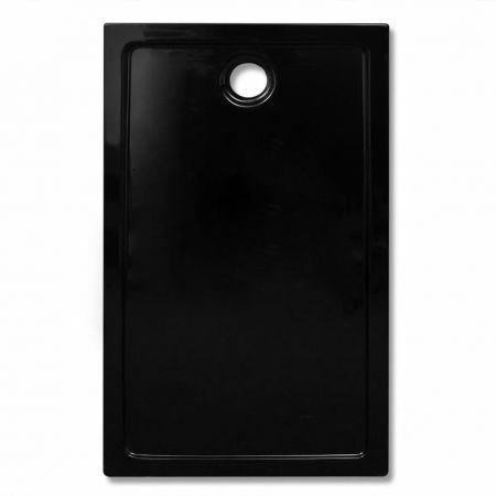 Rectangular ABS Shower Base Tray Black 70 x 120 cm