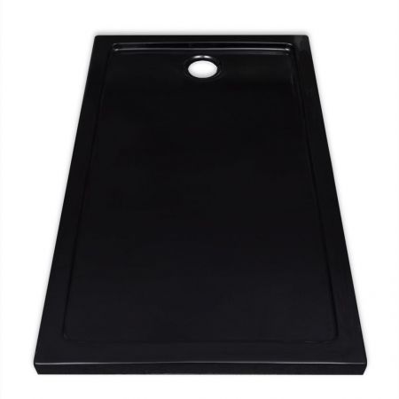 Rectangular ABS Shower Base Tray Black 70 x 120 cm