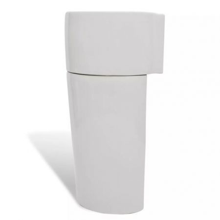 Ceramic Stand Bathroom Sink Basin Faucet/Overflow Hole White