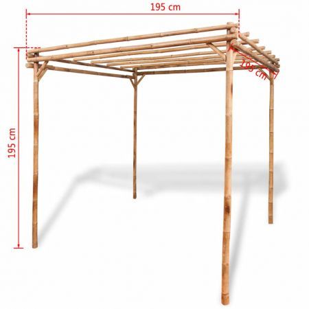 Pergola Bamboo 195x195x195 cm