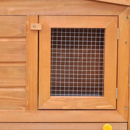 Large Rabbit Hutch Small Animal House Pet Cage with Roofs Wood