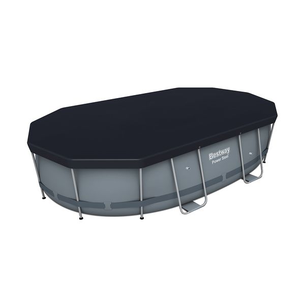 Bestway 4.88x3.05x1.07m Power Steel Frame Above Ground Oval Pool Set