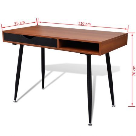 Brown Workstation Computer Desk Laptop Table