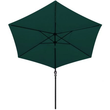 LED Cantilever Umbrella 3 m Green