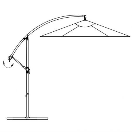 Cantilever Umbrella 3.5 m Green