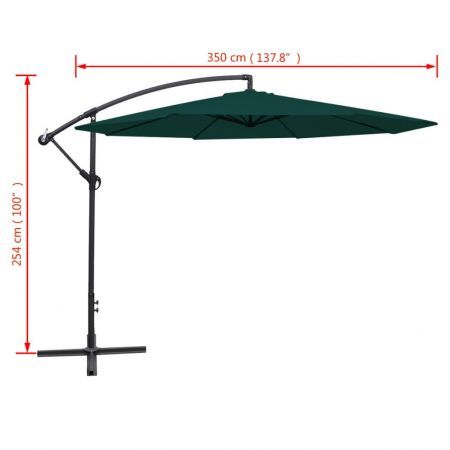 Cantilever Umbrella 3.5 m Green