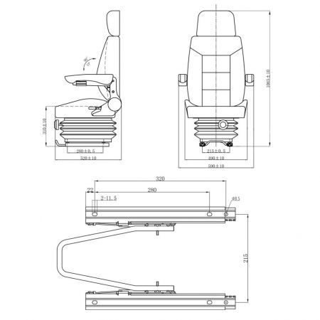 Tractor Seat with Suspension