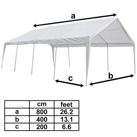 Tent Top and Side Panels for 8x4 m Marquee