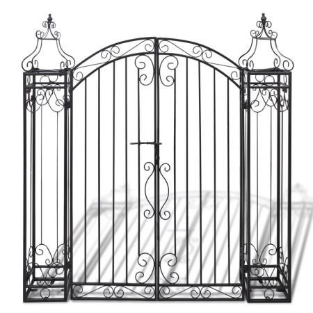 Ornamental Garden Gate Wrought Iron 122x20.5x134 cm