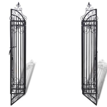 Ornamental Garden Gate Wrought Iron 122x20.5x134 cm