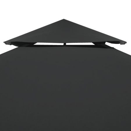 Water-proof Gazebo Cover Canopy 310 g / m² Dark Grey 3 x 3 m