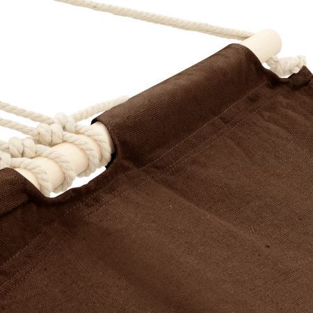 Hammock with Bar 210 x 150 cm Brown