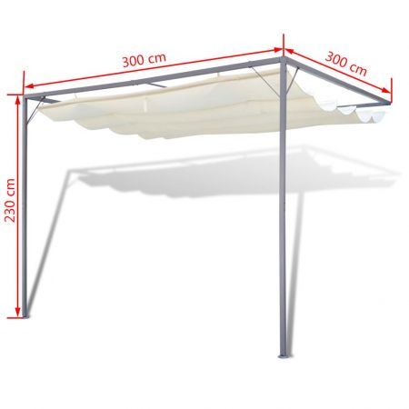 Garden Patio Awning Sun Shade Canopy Wall Gazebo