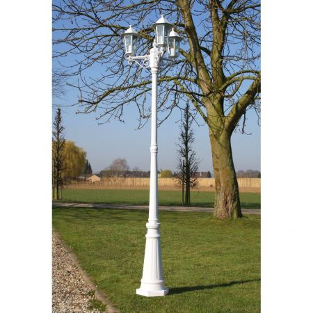 Garden Lamp Post White 215 cm