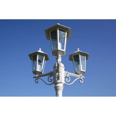 Garden Lamp Post White 215 cm