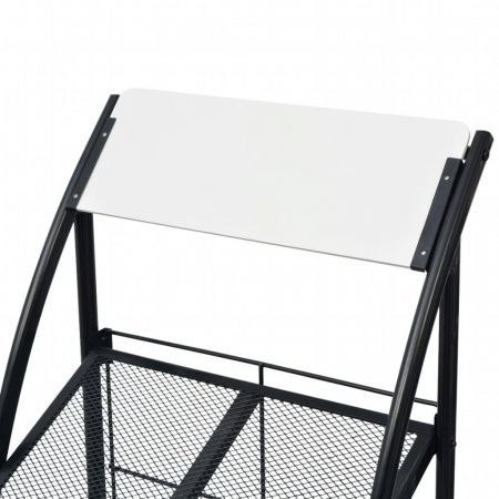 Magazine Rack 47x40x134 cm Black and White A4