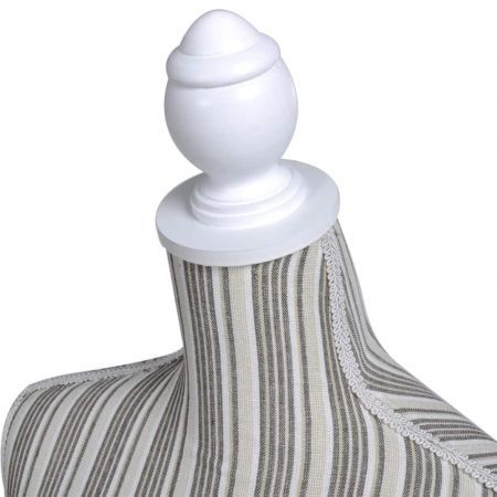 Ladies Bust Display Mannequin Linen With Stripes