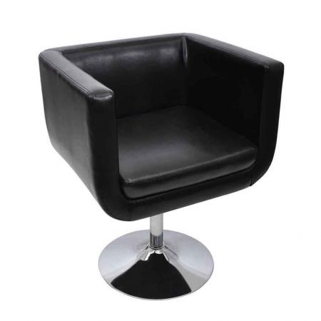 Bar Chair Artificial Leather Black