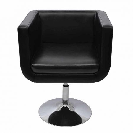 Bar Chair Artificial Leather Black