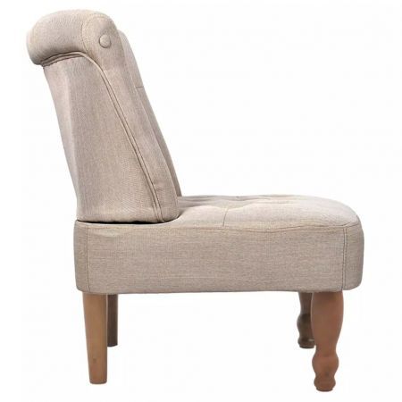 French Chairs 2 pcs Fabric Cream