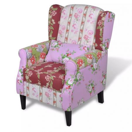 Armchair with Patchwork Design Fabric