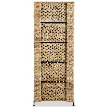 Storage Unit with 5 Baskets 25.5x37x100 cm Water Hyacinth