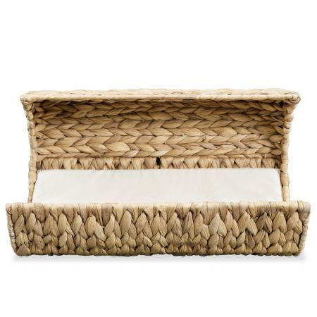 Cat Bed with Cushion Water Hyacinth 37x20x20 cm