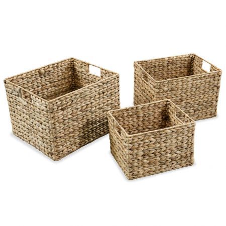 Storage Basket Set 3 Pieces Water Hyacinth