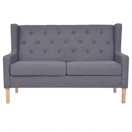 2-Seater Sofa Fabric Grey