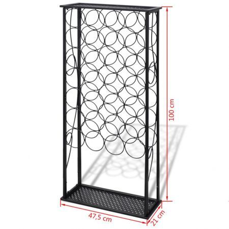 Wine Rack for 28 Bottles Metal