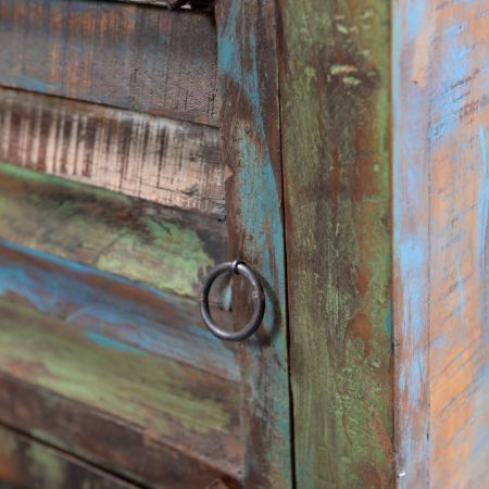 End Table with 1 Drawer 1 Door Reclaimed Wood