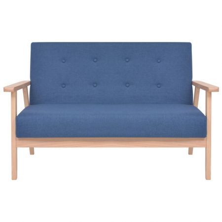 2-Seater Sofa Fabric Blue