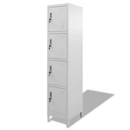 Locker Cabinet with 4 Compartments 38x45x180 cm