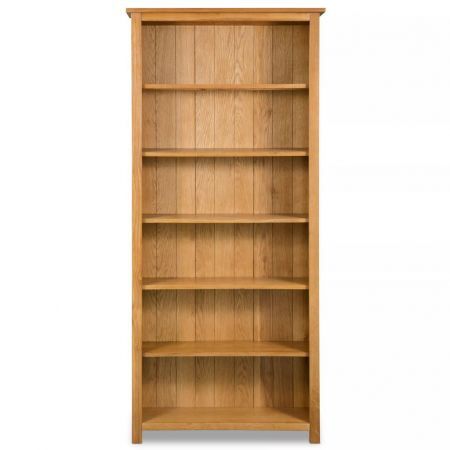 6-Tier Bookcase 80x22,5x180 cm Solid Oak Wood