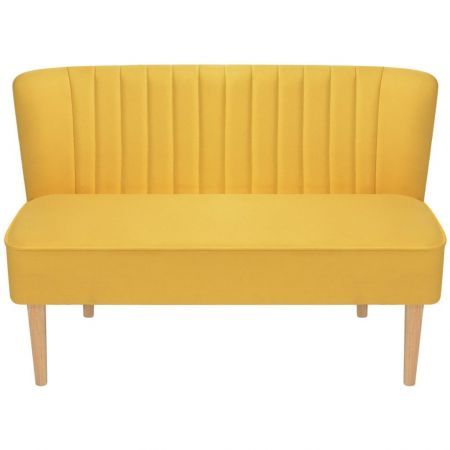 Sofa Fabric 117x55.5x77 cm Yellow