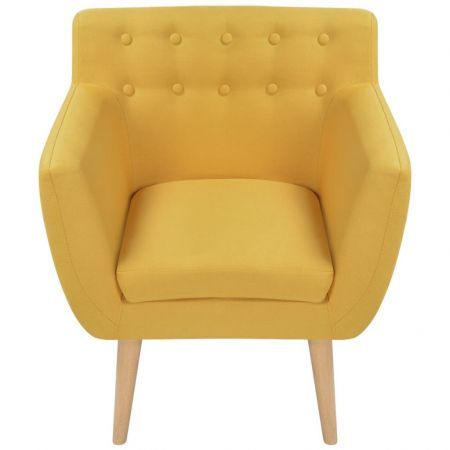 Armchair Fabric 67x59x77 cm Yellow