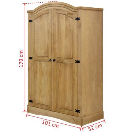 Wardrobe Mexican Pine Corona Range 2 Doors