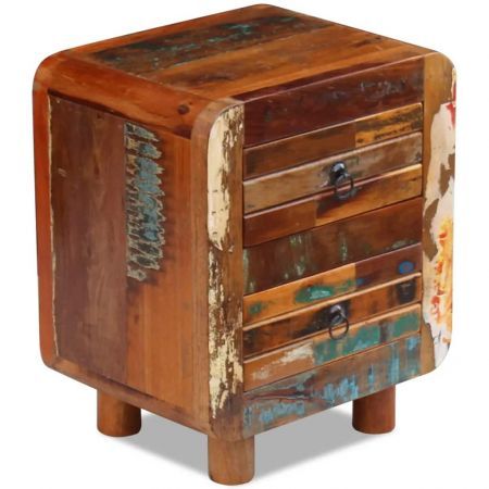 Night Cabinet Solid Reclaimed Wood 43x33x51 cm