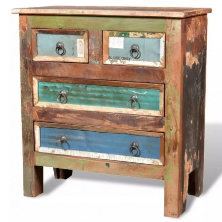 Reclaimed Cabinet Solid Wood with 4 Drawers