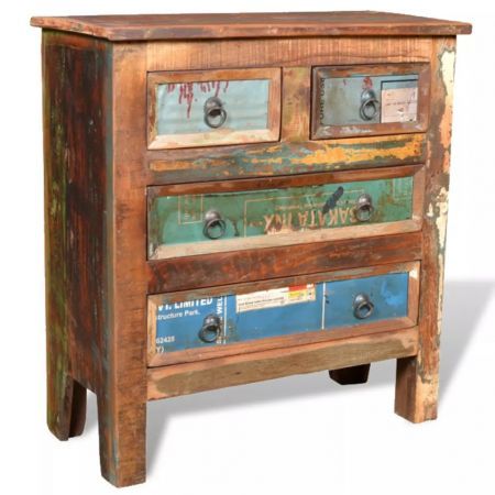 Reclaimed Cabinet Solid Wood with 4 Drawers