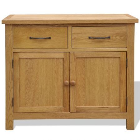 Sideboard 90x33,5x83 cm Solid Oak Wood