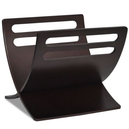 Wooden Magazine Rack Floor Standing Brown