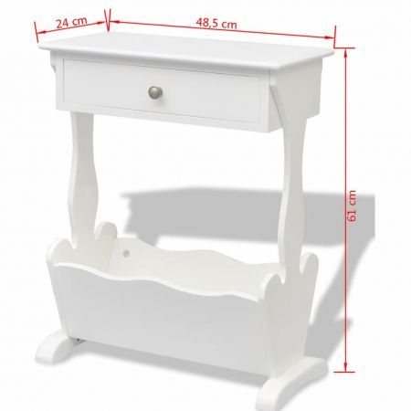 Magazine Rack "Melrose" White