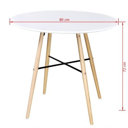 Dining Table MDF Round White