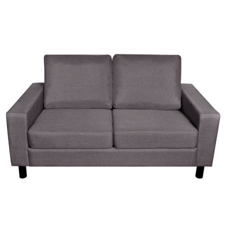 Sofa 2-Seater Fabric Dark Grey